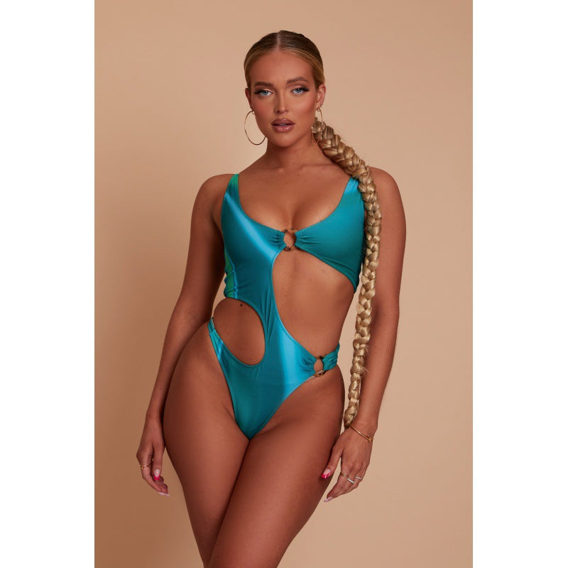 Damen Einteiliger Badeanzug mit aufregendem Cut-Out-Design und sportlichem Schnitt Echo Archiv