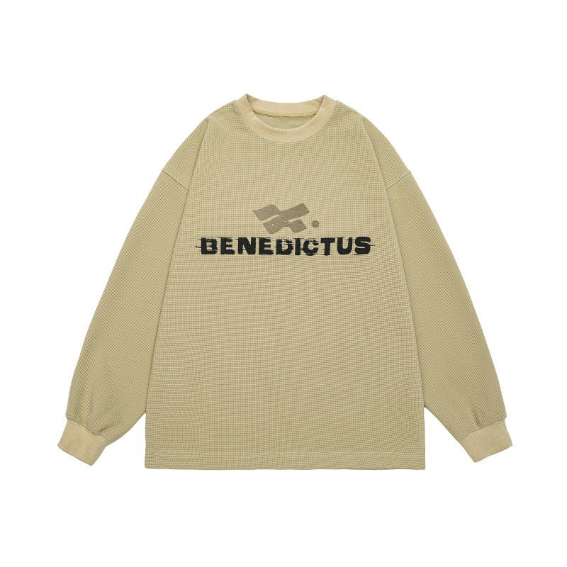 Unisex Oversize-Sweatshirt mit Logo‑Print und feiner Waffelstruktur Echoarchiv