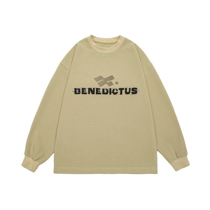 Unisex Oversize-Sweatshirt mit Logo‑Print und feiner Waffelstruktur Echoarchiv