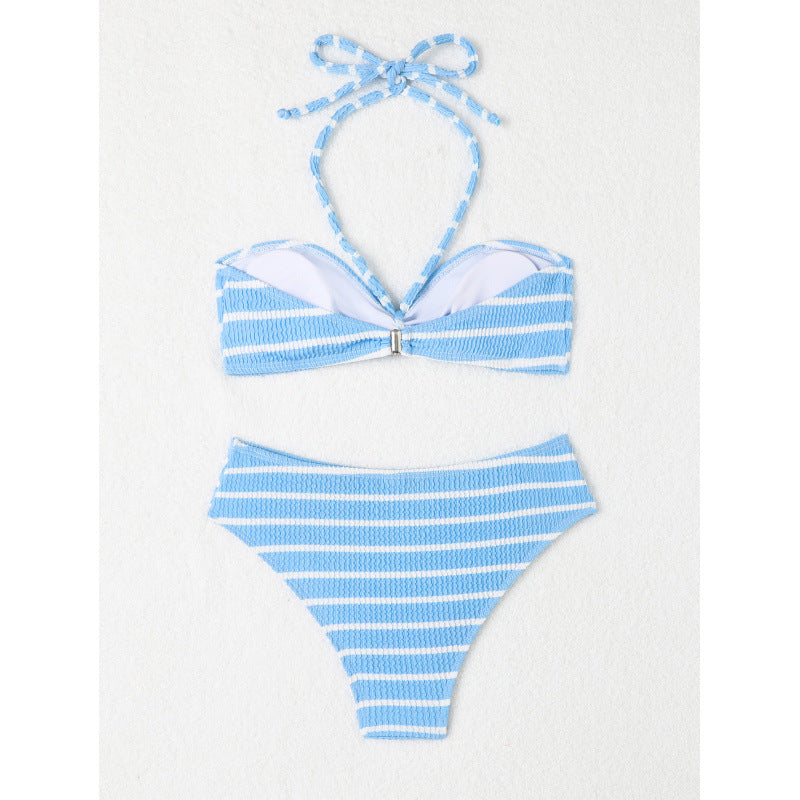 Damen Bandeau-Bikini mit verstellbarem Knoten und elastischem Material Echo Archiv