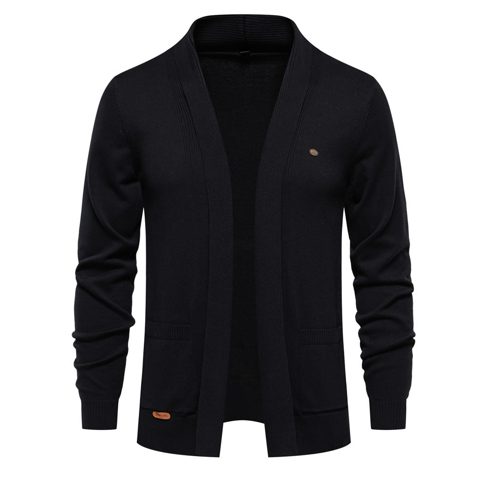 Herren Strickjacke mit offenem Schnitt und praktischen Taschen Echoarchiv