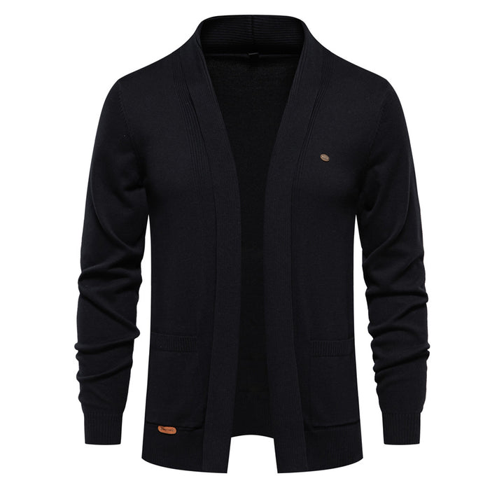 Herren Strickjacke mit offenem Schnitt und praktischen Taschen Echoarchiv