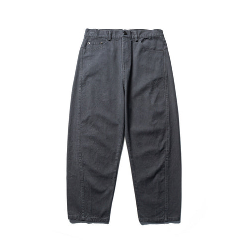 Herren Konisch geschnittene Twill-Hose mit hoher Taille und fünf Taschen Echo Archiv