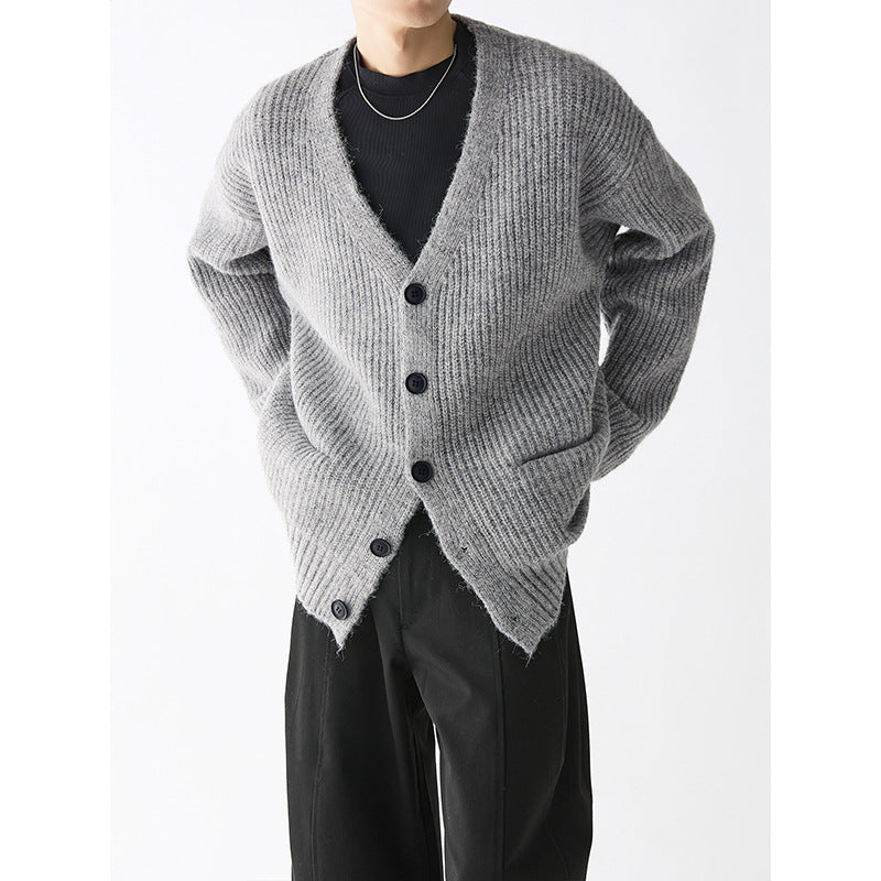 Herren Grobstrickjacke mit praktischen Taschen und stylischem Design Echoarchiv