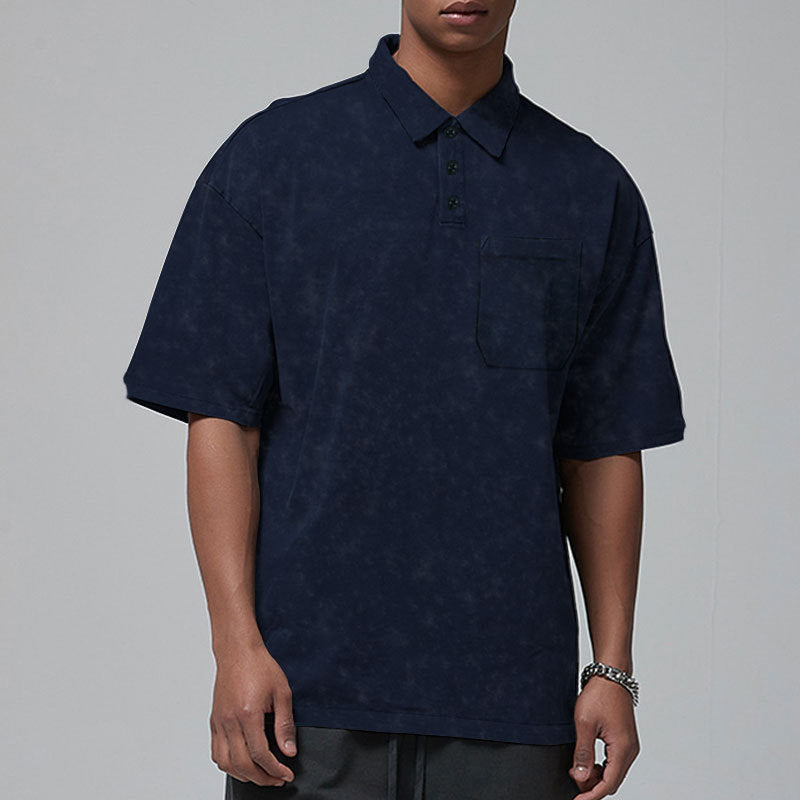 Herren lässiges Poloshirt mit Brusttasche und modischem Design Echoarchiv