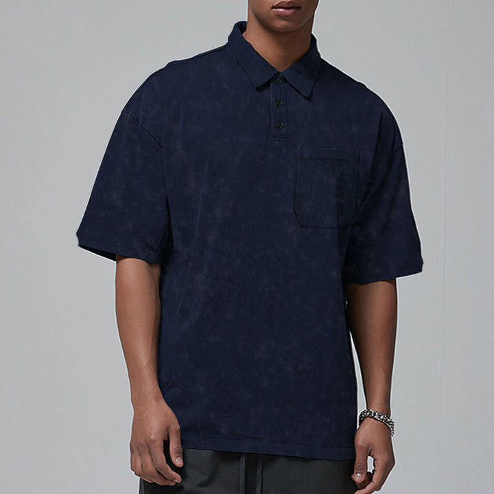 Herren lässiges Poloshirt mit Brusttasche und modischem Design Echoarchiv