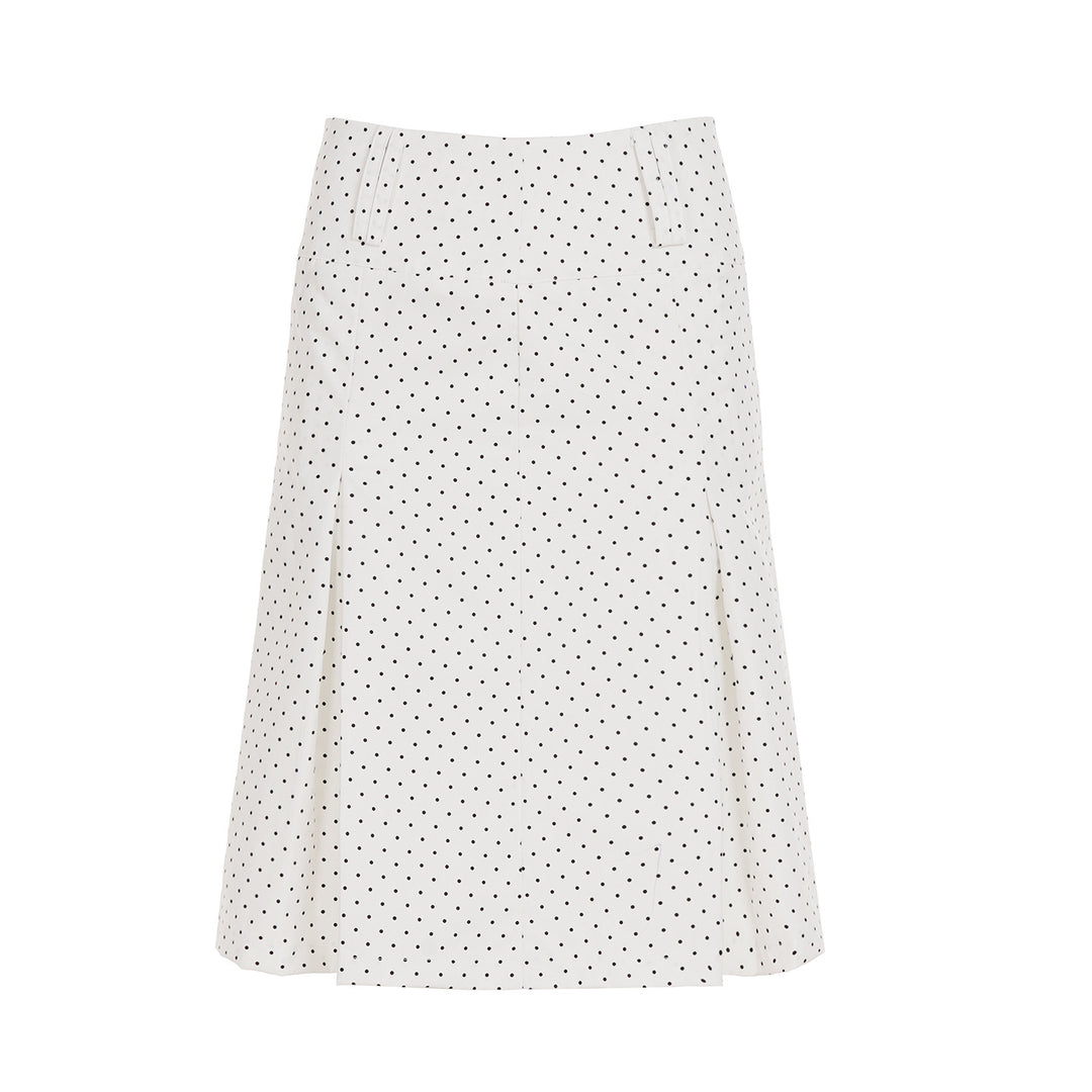 Damen Midirock mit verspieltem Punktmuster und eleganter A-Linie Echo Archiv