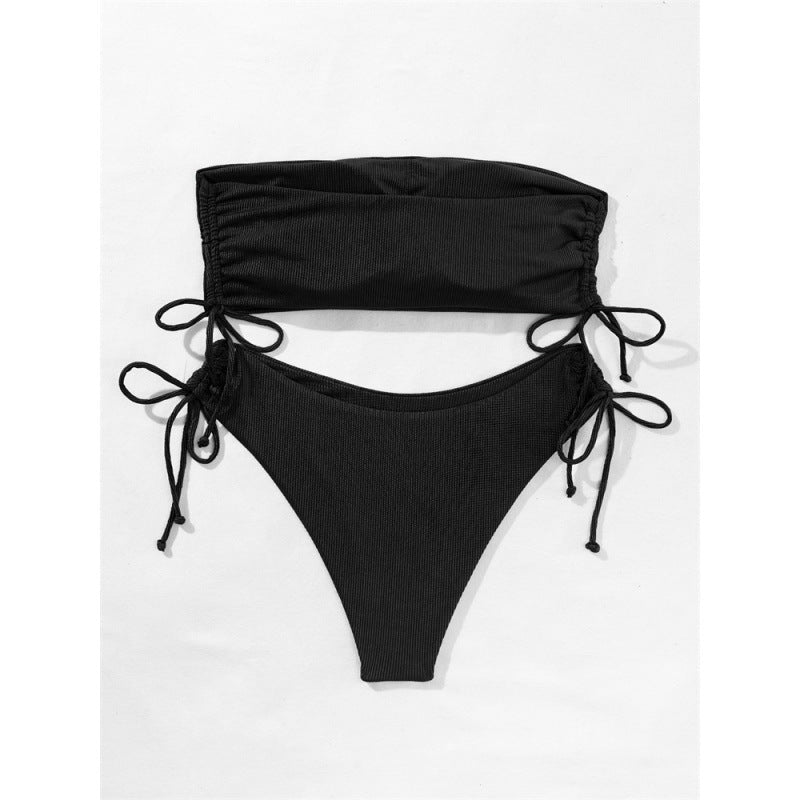 Damen Bandeau-Bikini mit verstellbaren Raffung Echo Archiv