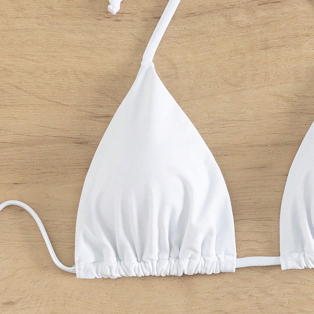 Damen Triangel-Bikinioberteil mit verstellbaren Trägern und elastischem Bund Echo Archiv