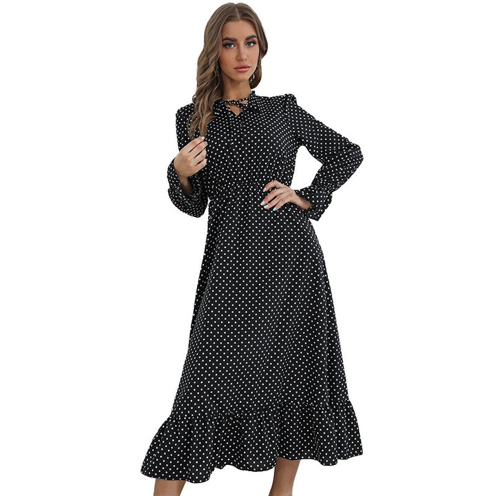 Damen Elegantes Midikleid mit Punktmuster Echo Archiv