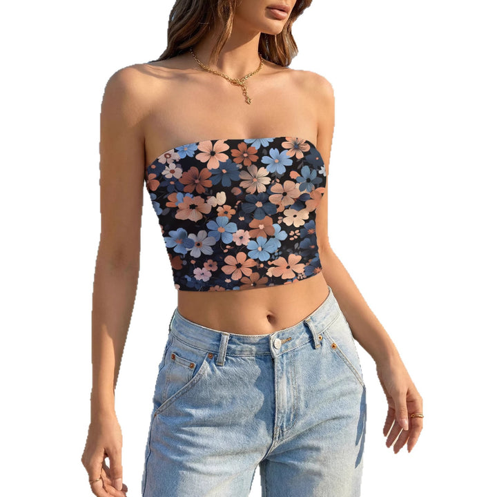 Damen Bandeau-Top mit verspieltem Dinosaurier-Motiv und elastischem Schnitt Echo Archiv