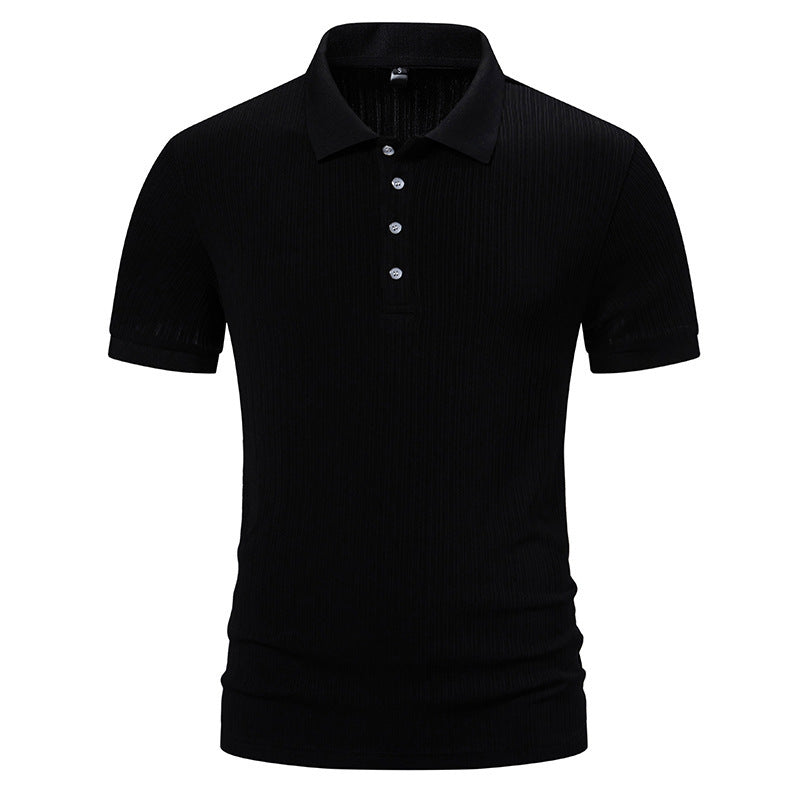 Herren hochwertiges Poloshirt mit moderner Struktur Echoarchiv