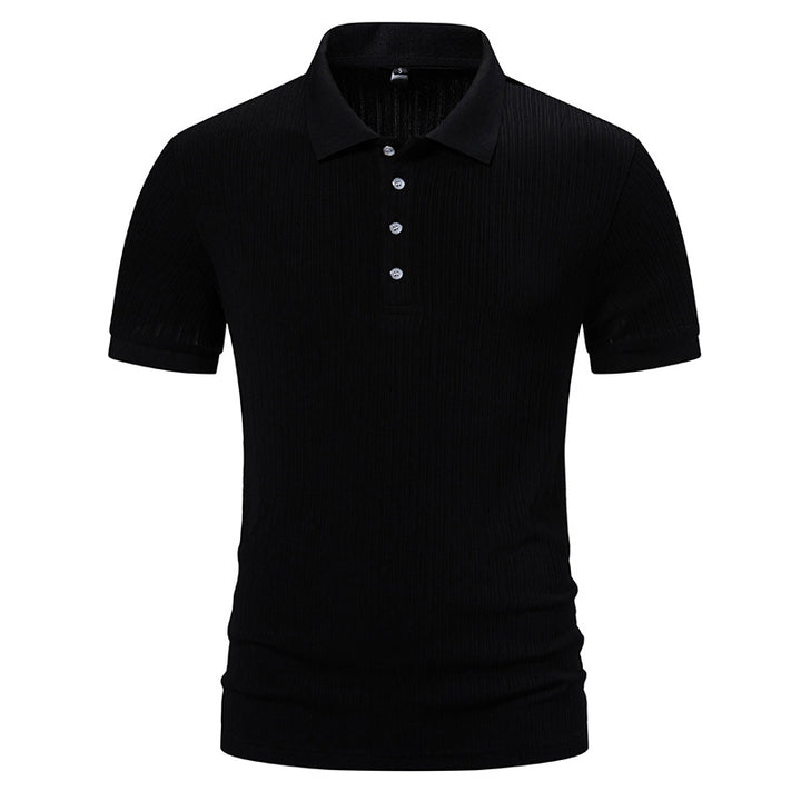 Herren hochwertiges Poloshirt mit moderner Struktur Echoarchiv