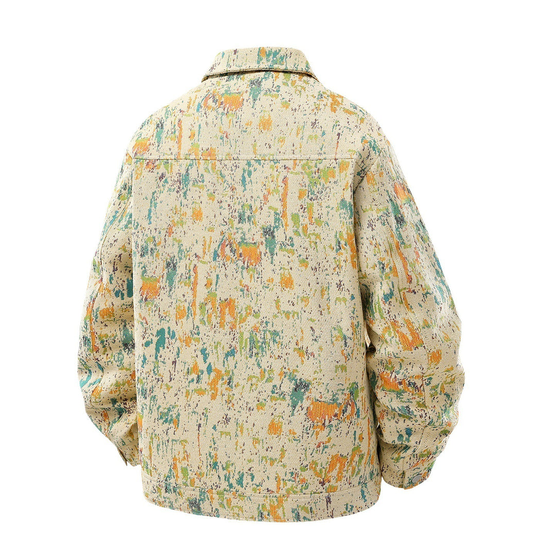Herren Kunstvolle und lässige Jacke mit Patchwork-Design Echoarchiv