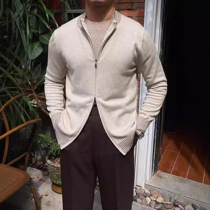 Herren Eleganter Strickpullover mit Stehkragen Echo Archiv
