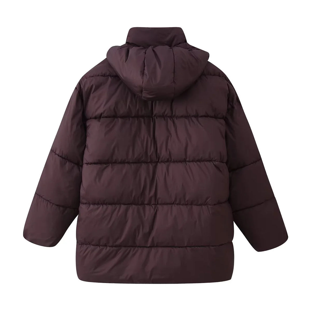Damen nan oversized Steppjacke mit Kapuze und wärmender Thermofütterung Echo Archiv