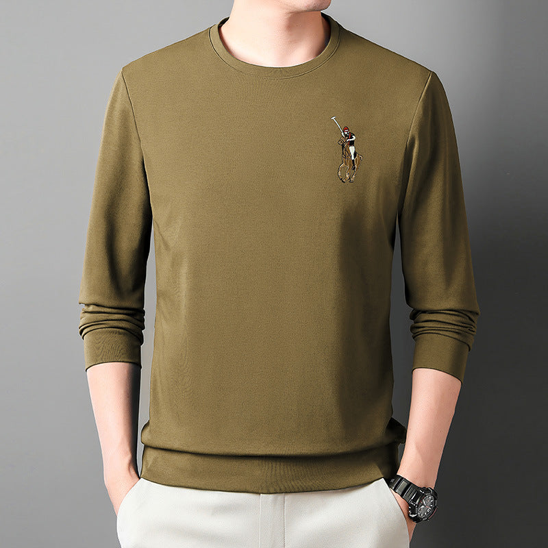 Herren Langarmshirt mit hochwertiger Stickerei Echoarchiv