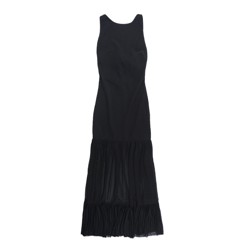 Damen Maxikleid mit transparentem unteren Saum Echo Archiv