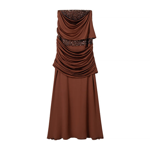 Damen Langärmliges Wickelkleid mit raffiniertem Drapé Echo Archiv