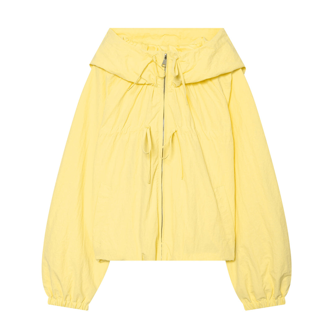 Damen Kapuzen-Cropped-Outdoorjacke mit Tunnelzug und elastischem Saum Echo Archiv