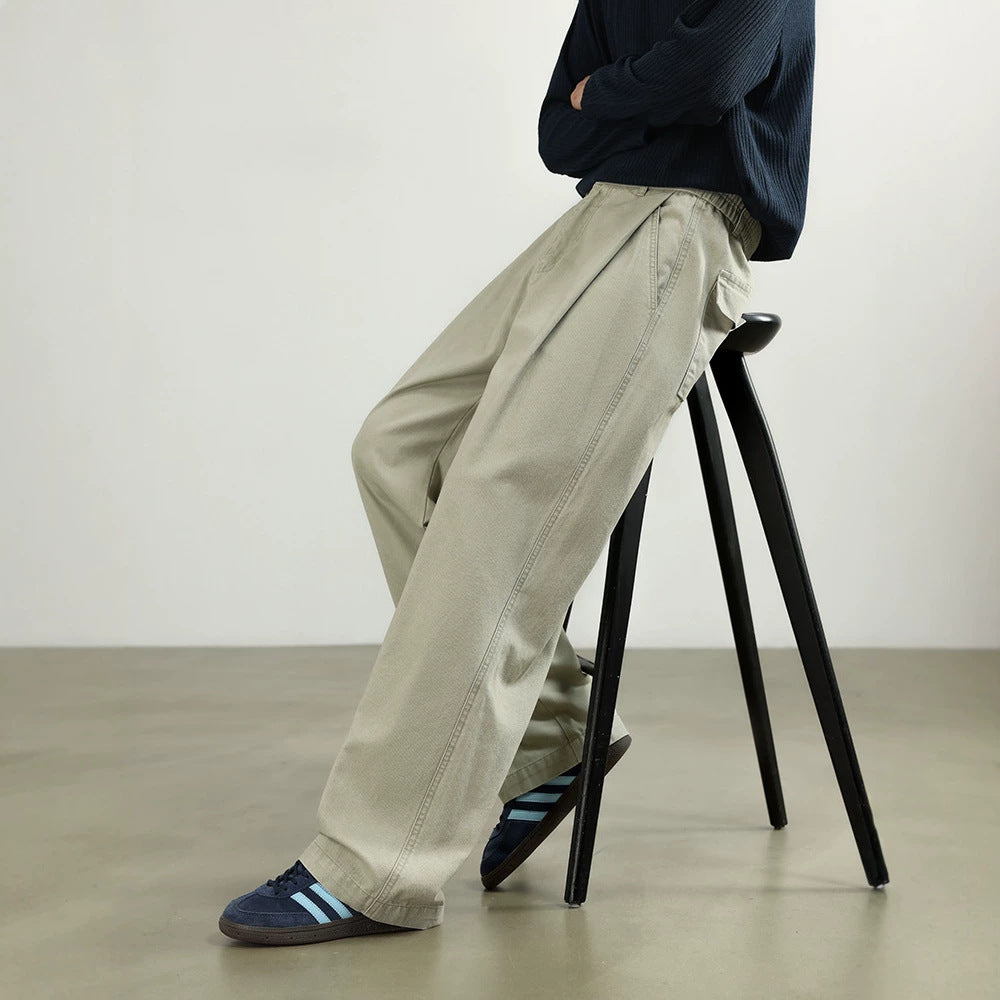 Damen Bundfalten-Hose mit elastischem Taillenbund und weitem Bein Echo Archiv