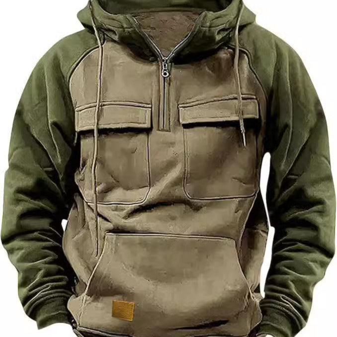 Herren Kapuzenpullover mit funktionalen Taschen und sportlichem Schnitt Echoarchiv