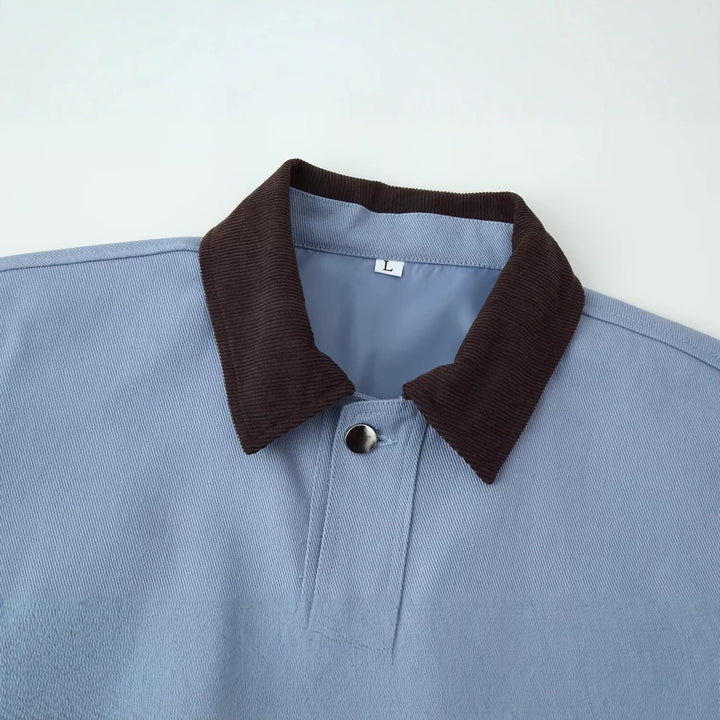 Damen Overshirt‑Jacke mit Kordkragen, aufgesetzten Taschen und Druckknopfleiste Echo Archiv