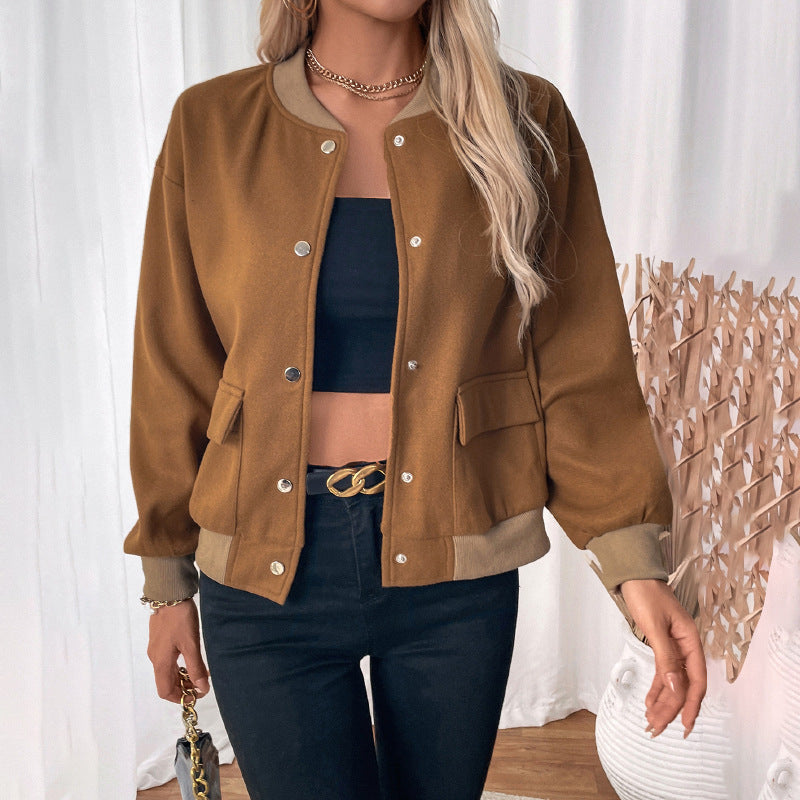 Damen Lässige Bomberjacke Echo Archiv