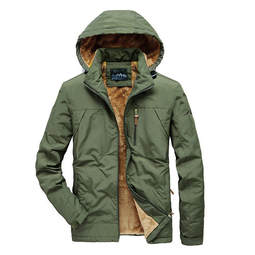 Herren Kapuzen-Outdoorjacke mit vollem Sherpa‑Innenfutter und winddichter Außenlage – Taviero