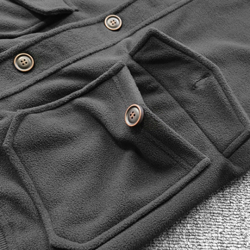 Damen lässige Sweatjacke mit Knopfleiste und praktischen Taschen Echoarchiv
