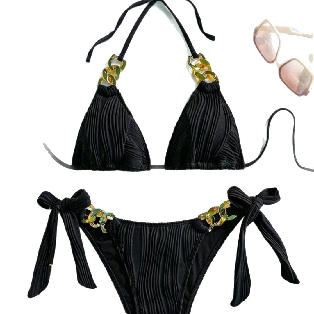Damen Triangel-Bikini mit dekorativen Kettenelementen Echo Archiv