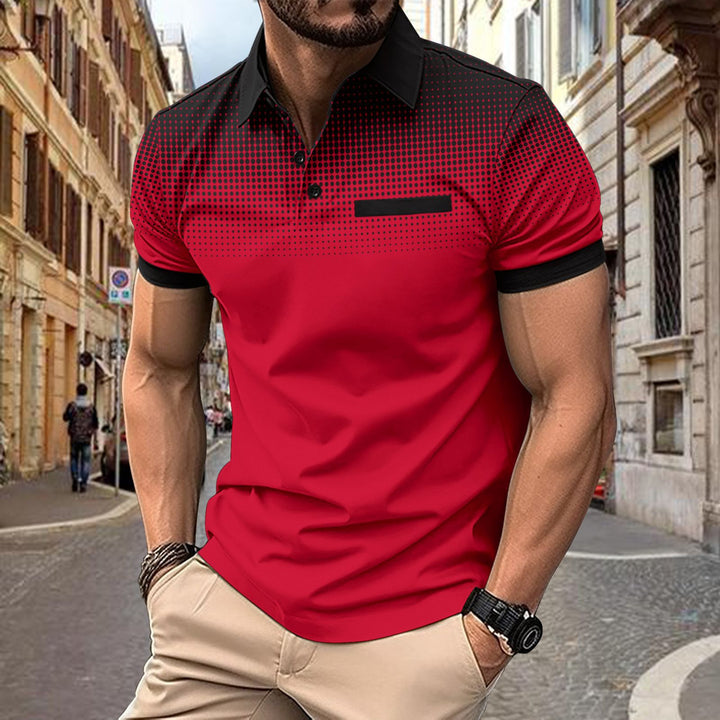 Herren Poloshirt mit modernen Designelementen und stylischen Akzenten Echoarchiv