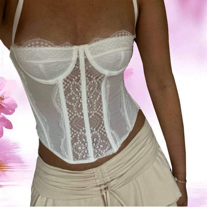 Damen Spitzen-Corsage mit verstellbaren Trägern und formendem Schnitt Echo Archiv