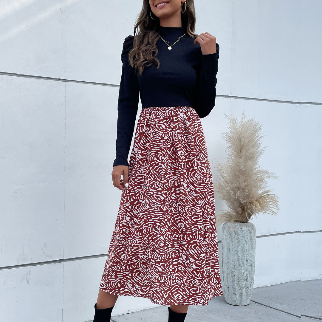 Damen Elegante und verspielte Maxi-Rock mit floralem Muster Echo Archiv