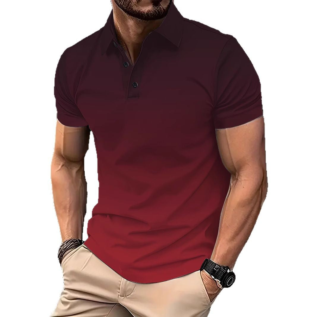 Herren Poloshirt mit stilvollem Farbverlauf und komfortablem Schnitt Echoarchiv