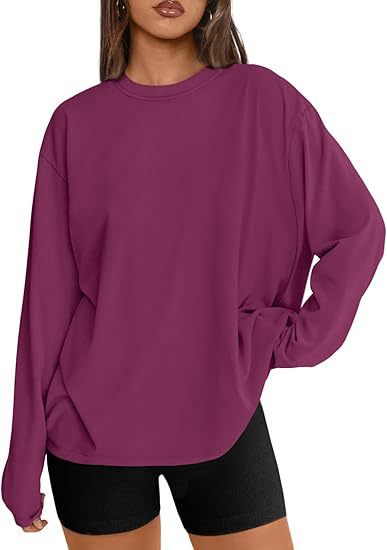 Damen Oversize-Sweatshirt mit Rundhalsausschnitt und verlängertem Saum – Avérine