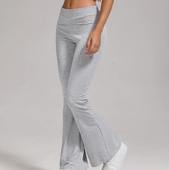 Damen nan hochgeschnittene Stretch-Flare-Yogahose mit formendem Bund Echo Archiv