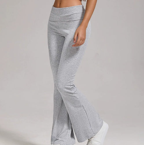 Damen nan hochgeschnittene Stretch-Flare-Yogahose mit formendem Bund Echo Archiv