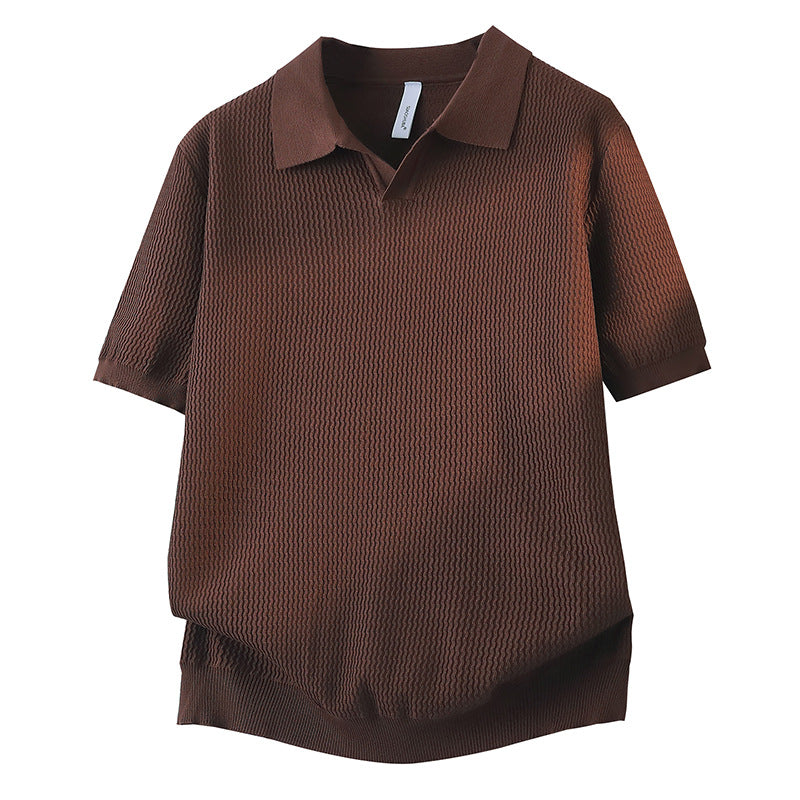 Damen Kurzarm Poloshirt mit strukturiertem Design Echo Archiv