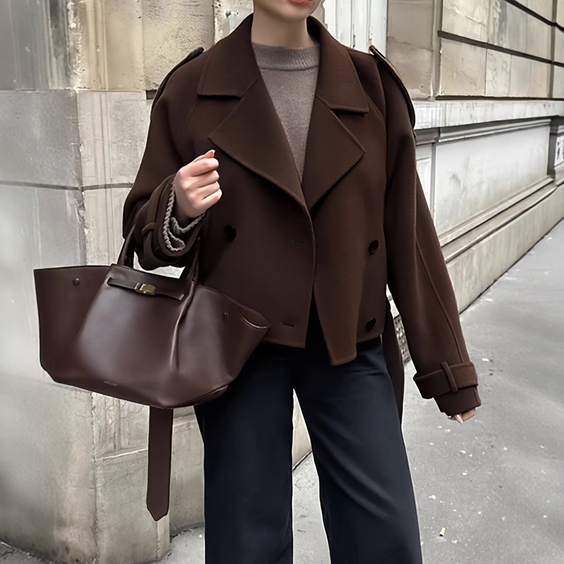 Damen Modische Oversized Jacke – Célinea
