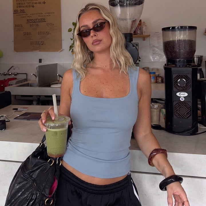 Damen Basic Tanktop mit hochwertigem Stretch Echo Archiv