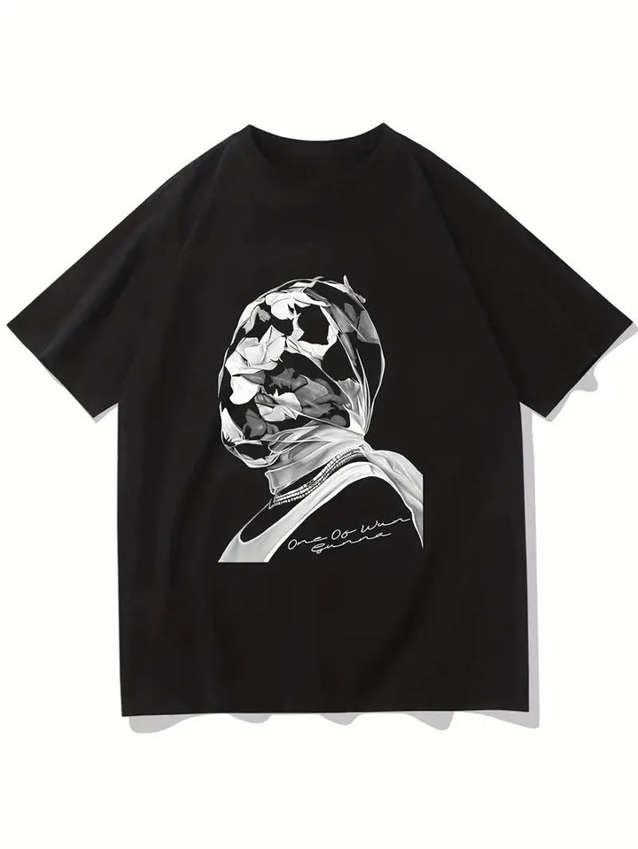 Damen T-Shirt mit künstlerischem Floral-Motiv und lässigem Schnitt Echo Archiv