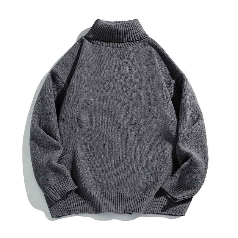 Unisex Lässiger Rollkragenpullover aus Feinstrick mit geripptem Kragen Echo Archiv