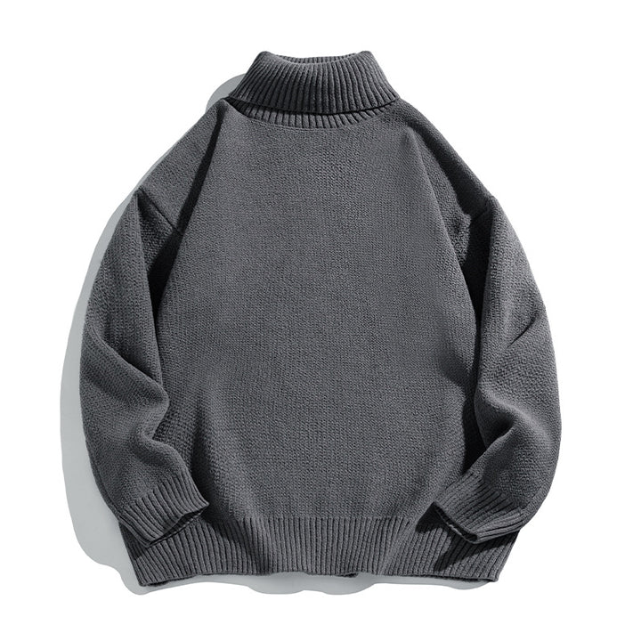 Unisex Lässiger Rollkragenpullover aus Feinstrick mit geripptem Kragen Echo Archiv