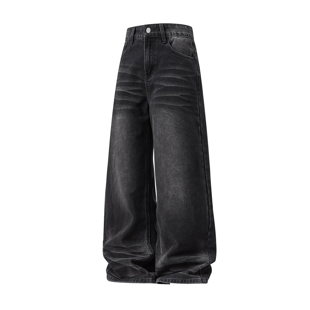 Damen Extraweite High‑Waist Denim‑Palazzohose mit ausgewaschener Vintage‑Optik Echo Archiv