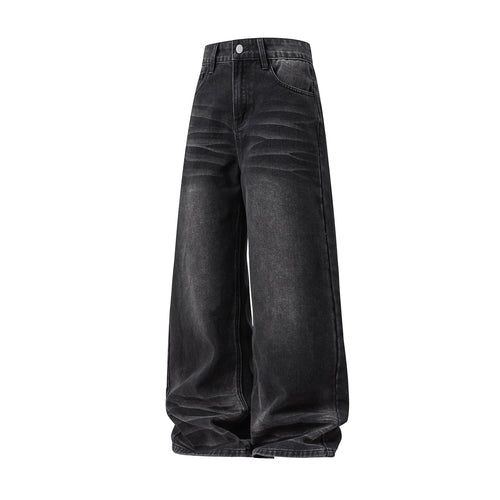 Damen Extraweite High‑Waist Denim‑Palazzohose mit ausgewaschener Vintage‑Optik Echo Archiv