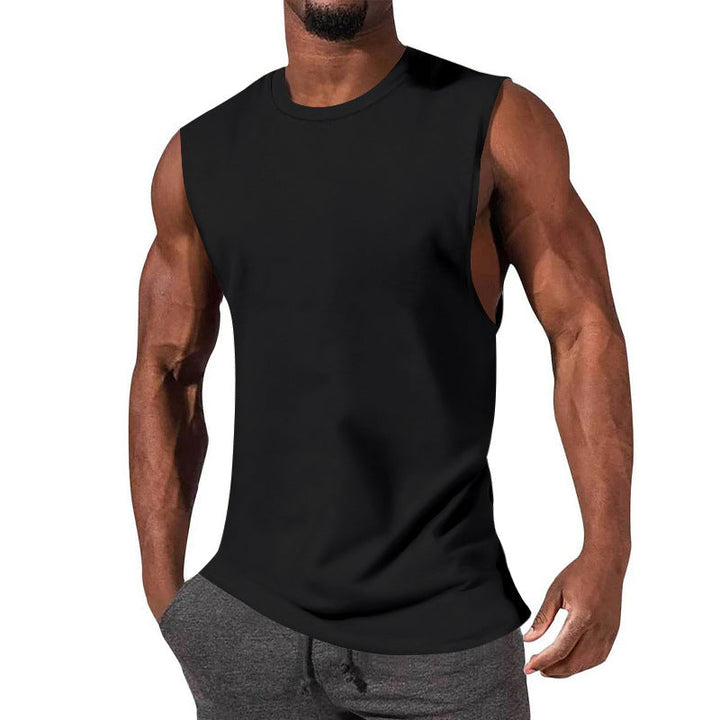 Herren nan athletisches Tanktop mit extra tiefem Armanschnitt und elastischem Baumwollmix Echoarchiv