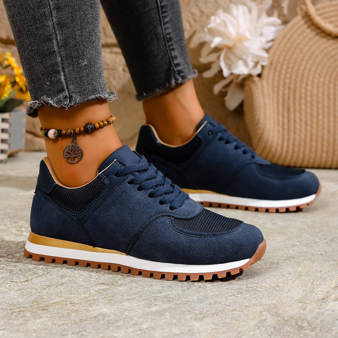 Damen leichte Retro-Lauf- und Freizeitsneaker mit gepolstertem Komfortfußbett und griffiger Profilsohle Echo Archiv
