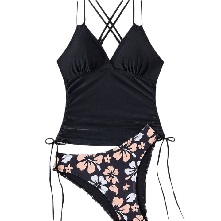 Damen Tankini-Oberteil mit verstellbaren Trägern und seitlichen Raffungselementen Echo Archiv