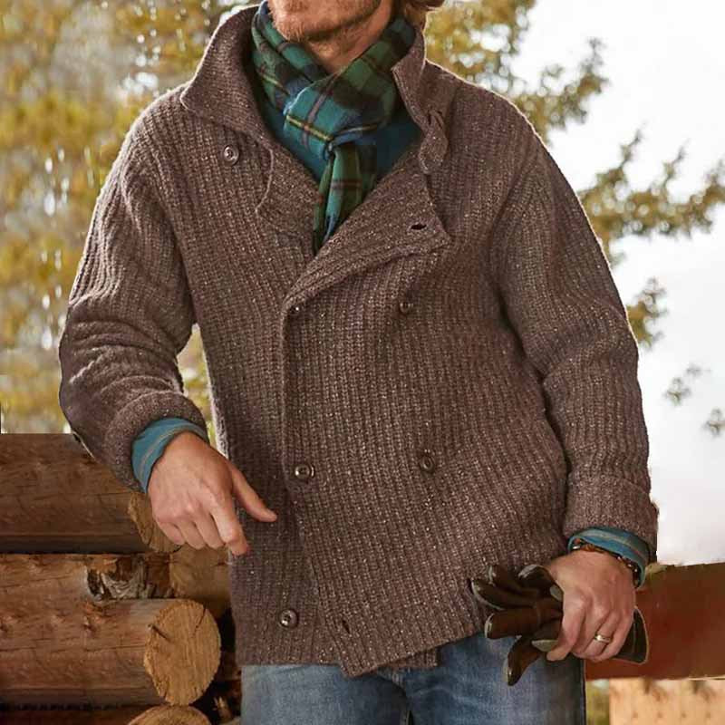 Herren Strickjacke mit modernem Schnitt und doppelter Knopfleiste Echoarchiv